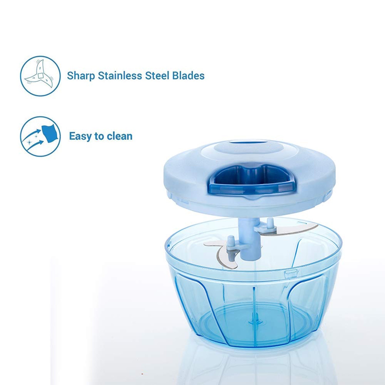 0080 V Atm Blue 450 ML Chopper widely used in all types of household kitchen purposes for chopping and cutting of various kinds of fruits and vegetables etc - DeoDap 0080 V Atm Blue 450 ML Chopper widely used in all types of household kitchen purposes for chopping and cutting of various kinds of fruits and vegetables etc - DeoDap